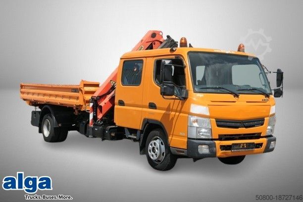Трёхсторонний самосвальный фургон MITSUBISHI Fuso Canter 7C18D, Palfinger PK 7001-KA, DOKA