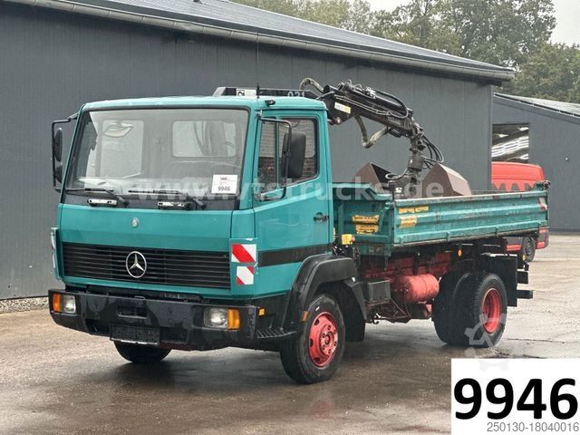 Трёхсторонний самосвальный фургон MERCEDES-BENZ 814 K 4x2 Meiller DSK HIAB-Ladekran