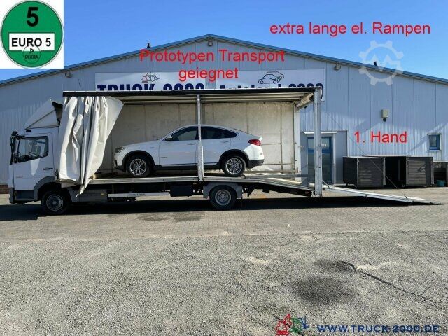 Автомобиль-фургон для перевозки автомобилей Mercedes-Benz 822 Atego Geschlossener Transport + el. Rampen