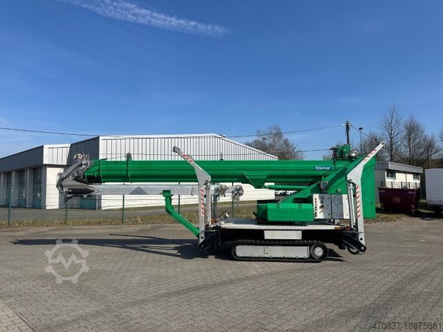 Фургон с краном на шасси грузовика MERCEDES-BENZ Böcker RK 36-2400 / Raupenkran / Dachdecker /