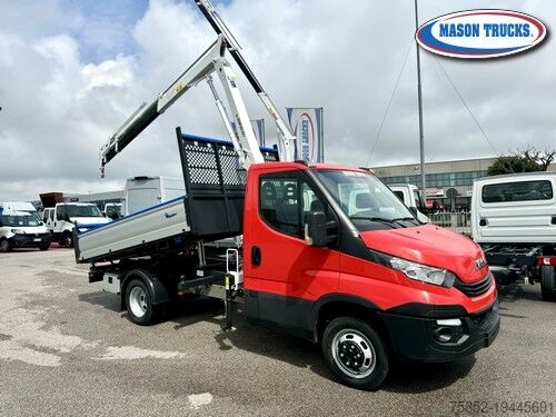 фургон с краном, смонтированным на грузовике Iveco Daily 35c140 gru e ribaltabile NUOVI