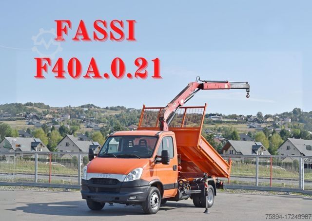 Фургон с краном на шасси грузовика IVECO DAILY 70C17 * KIPPER 2,80m * FASSI F40A.0.21