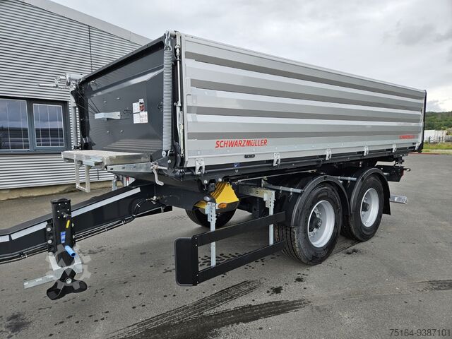 3-сторонний самосвал Schwarzmüller Tandem-Kippanhänger bündig, Plane, Zurrringe