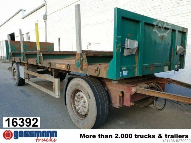 Открытый прицеп с тентом  Anhänger Pritsche Plateau, Rungen, 3x vorh.