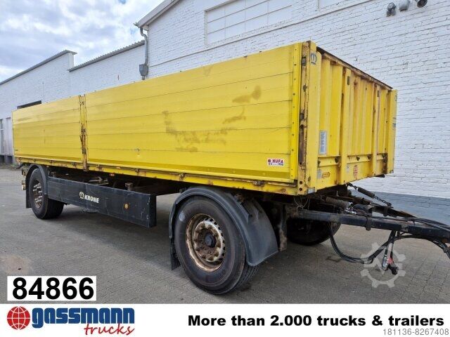 Открытый прицеп с тентом Krone AZP 18 Baustoffanhänger, 5x VORHANDEN!