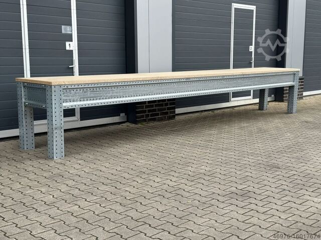 Верстак Сварочный стол Стол для мастерской Packtisch Werktisch Arbeitstisch Abm: 5.950 x 850 x 940 mm (BxTxH)