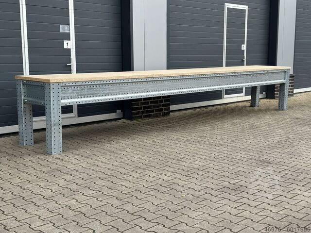 Верстак Сварочный стол Стол для мастерской Packtisch Werktisch Arbeitstisch Abm: 2.750 x 850 x 940 mm (BxTxH)