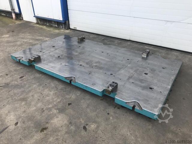 Плита для правки и сварки из стали, цельный материал; Обработанная стальная плита из рамы инструмент  2980 x 1580 x 94