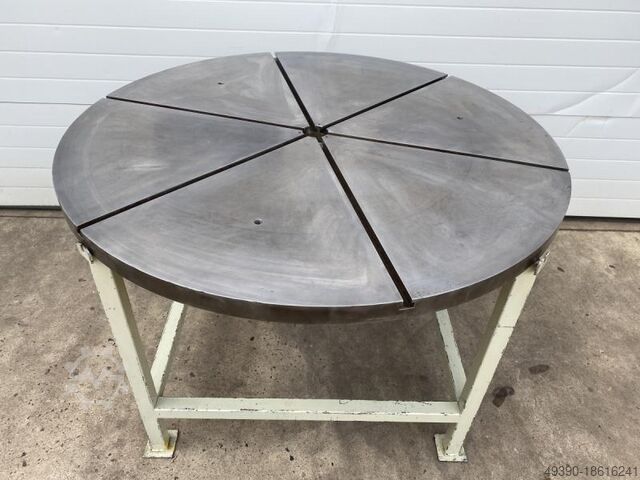 Круглая прижимная плита с Т-образными пазами; стол крепления, поверочная плита и стол крепления  Ø 1500