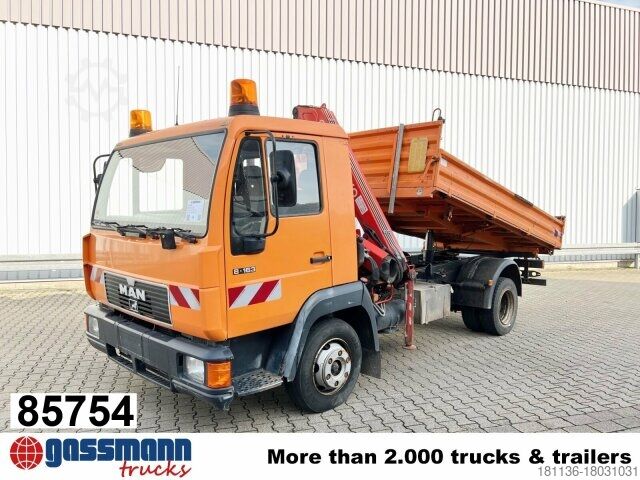 Самосвал-фургон MAN 8.163 4x2 BB mit Kran Fassi F60A.23