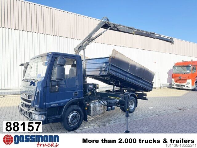 Самосвал-фургон Iveco EuroCargo ML80E19 4x2 mit Kran Hiab XS055B-2