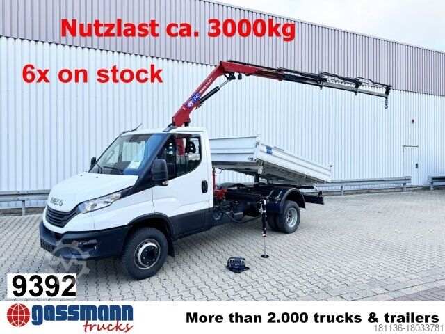 Самосвал-фургон Iveco Daily 70C18H 4x2 mit Kran HMF 340-K3, Funk