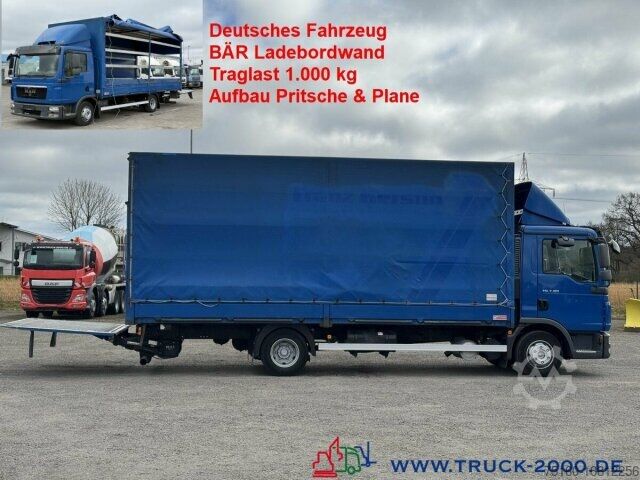 Фургон-шторник MAN TGL 8.180 Pritsche Plane BÄR LBW 1.000 kg Klima