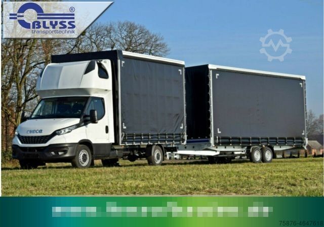 Фургон-шторник IVECO Daily  Speditionszug mit Anhänger Planenaufbau