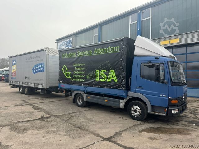 Фургон-шторник MERCEDES-BENZ 818 + Anhänger