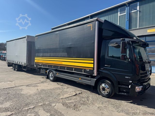 Фургон-шторник MERCEDES-BENZ 824 L + Anhänger