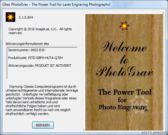 Программное обеспечение PhotoGraV для лазерной гравировки фотографий ImageLaz PhotoGraV Version 3.1