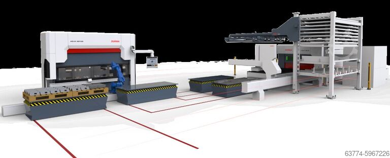 Предварительная лазерная гибка полная автоматизация| 4.0 DURMA Abkantpresse und Laserschneidanlage 4.0