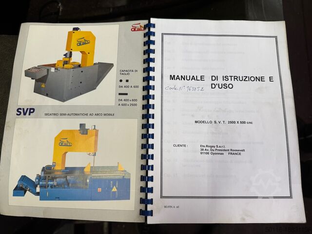 Ленточная пила для бревен / панельная пила SOFINA SVT CNC 2500 X 500
