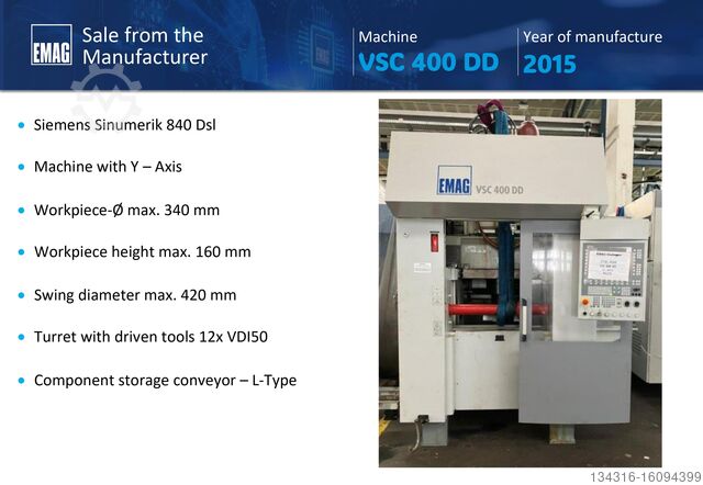 Вертикальный токарный станок EMAG VSC 400 DD