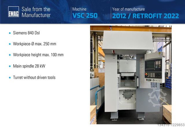 Вертикальный токарный станок EMAG VSC 250