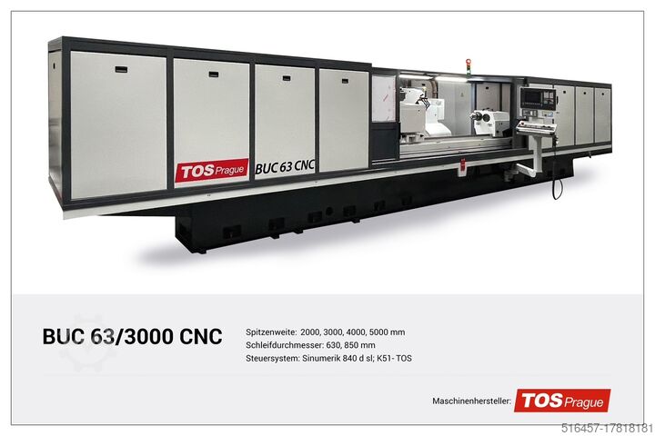 цилиндрические шлифовальные машины TOS Prague BUC63/ 3000 CNC