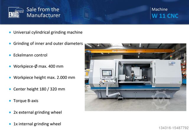 Цилиндрический шлифовальный станок EMAG Weiss W 11 CNC