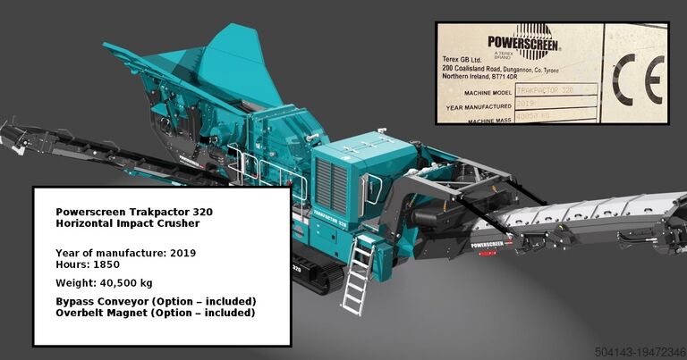 Горизонтальная ударная дробилка Powerscreen Trakpactor 320