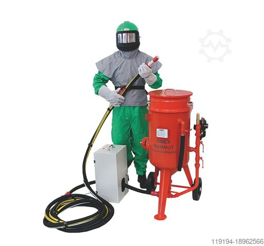 Профессиональные напорные дробеструйные аппараты для промышленности Mammut 60 liter Druck-Sandstrahlgerät mit Quick-STOP