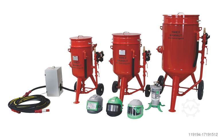 Профессиональные напорные дробеструйные аппараты для промышленности SAPI Sandstrahlanlage mit Quick-STOP Druck-Sandstrahlgerät