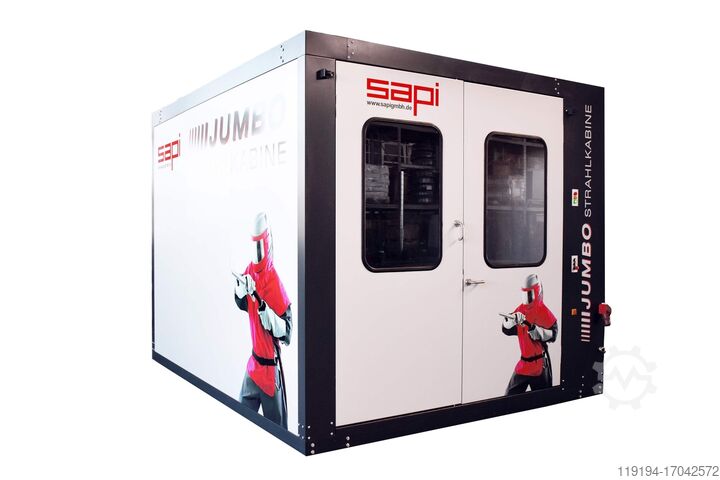 Система дробления | Система переработки и извлечения SAPI GmbH Sandstrahlanlage Sandstrahlkabine | Großraum-Strahlkabine