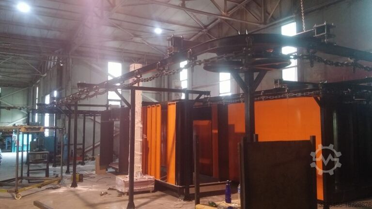 система лакокрасочного покрытия  Powder Coating Plant With Conveyor