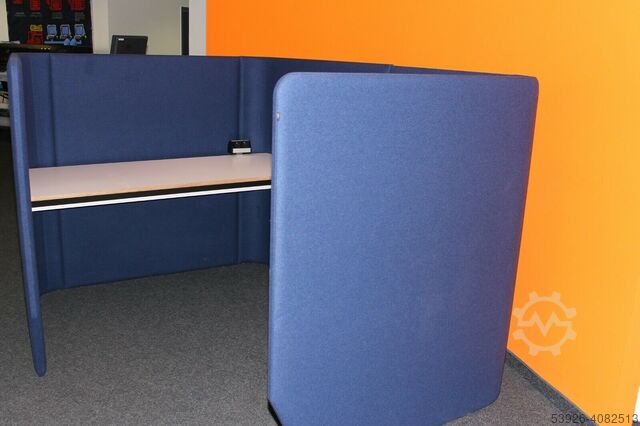 Kopierer-Welt - офисный остров BUZZISPACE Buzziville blau Design Büromöbel
