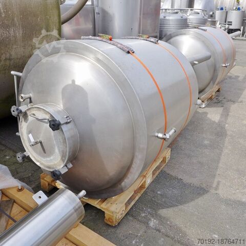 Нагреваемый/охлаждаемый резервуар объемом 1285 литров / конический резервуар для брожения из V2A  