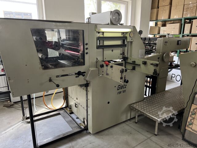 ВЫСЕКАЛЬНАЯ МАШИНА ДЛЯ ГОРЯЧЕЙ ФОЛЬГИ Gietz 720 FSA