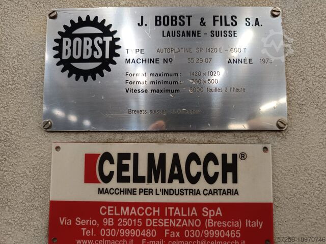 высекальный пресс BOBST AUTOPLATINE SP1420E-600T