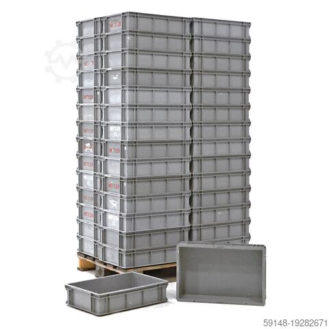 Евроконтейнеры б/у, все стенки закрыты, Д: 600, Ш: 400, В: 145 (мм). 24л, Д: Kruizinga 98-6771GB-PAL