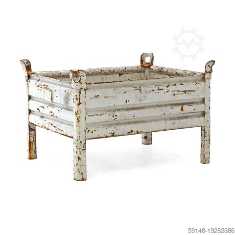 Использованные штабелируемые ящики стальной прочный штабелируемый контейнер 4 стенки, Д: 1055, Ш: 85 Kruizinga 98-6777GB