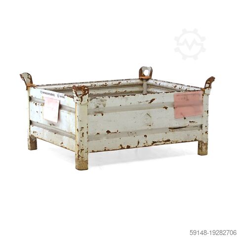 Использованные штабелируемые ящики стальной прочный штабелируемый контейнер 4 стенки, Д: 1060, Ш: 85 Kruizinga 98-6784GB