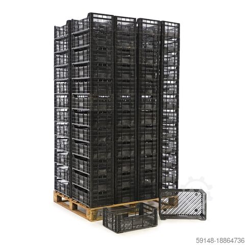 Евроконтейнеры б/у с перфорированными стенками и дном, Д: 490, Ш: 290, В: 180 (мм). 16 литров. Kruizinga 98-6432GB-PAL