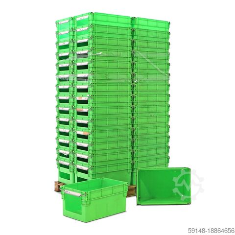 Контейнеры штабелируемые, штабелируемые, вкладываемые, контейнер, 1 открытая узкая сторона, L: Kruizinga 98-443GB-PAL