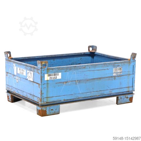 Использованные штабелируемые ящики стальной прочный штабелируемый контейнер 4 стенки, Д: 1240, Ш: 84 Kruizinga 98-6474GB