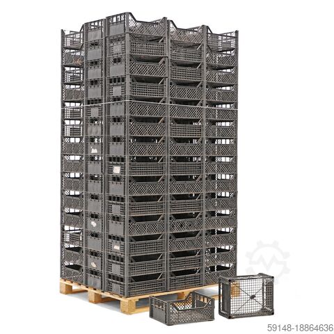 Евроконтейнеры б/у с перфорированными стенками и дном, Д: 400, Ш: 300, В: 160 (мм). 14 литров. Kruizinga 98-440GB-PAL