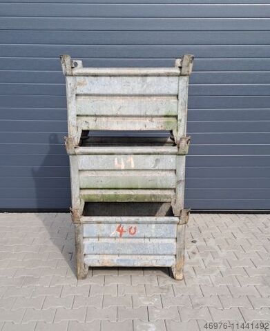 Штабелируемый контейнер Металлический контейнер Thyssen /Außenmaße:850x560x580mm(BxTxH)/ 3 Stück / feuerverzinkt