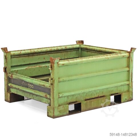 Использованные штабелируемые ящики из стали, прочная конструкция, штабелируемый контейнер, включая в Kruizinga 98-6163GB