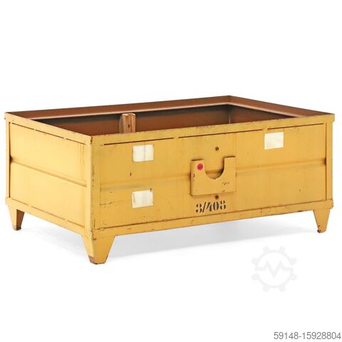 Использованные штабелируемые ящики стальной прочный штабелируемый контейнер 4 стенки, Д: 1240, Ш: 84 Kruizinga 98-4832GB