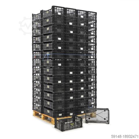 Евроконтейнеры б/у с перфорированными стенками и дном, Д: 500, Ш: 300, В: 185 (мм).  21 литр, Kruizinga 98-457GB-PAL