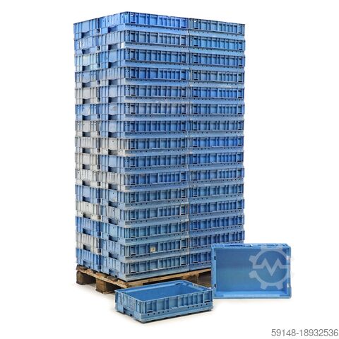 Евроконтейнер б/у KLT, все стенки закрыты, Д: 590, Ш: 395, В: 145 (мм). 21л, Kruizinga 98-5376GB-PAL