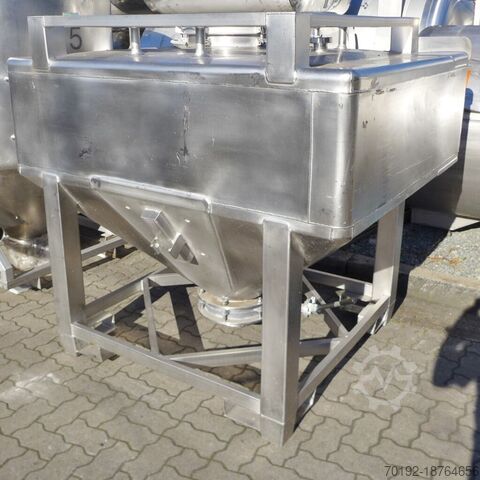 Контейнер для сыпучих грузов объемом 1670 литров из V2A  