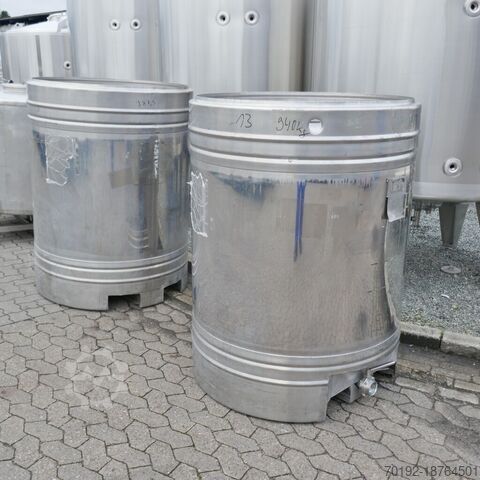 Круглый контейнер объемом 1000 литров из V2A  